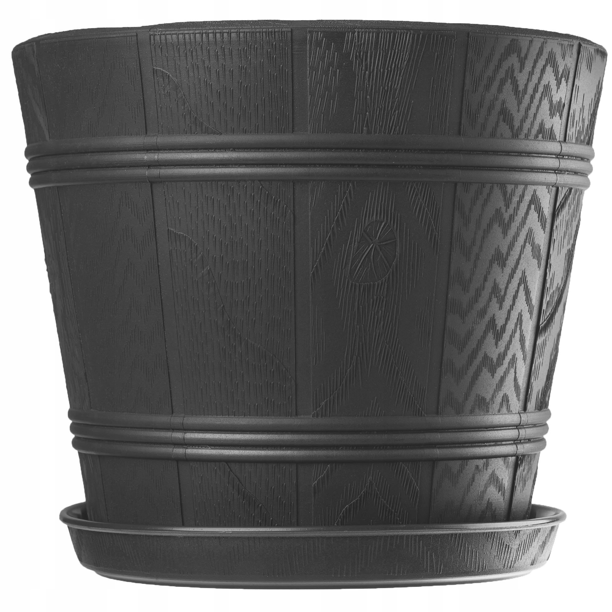 Kadax kvetináč 32,5 cm x 42 x 36 cm priemer 42 cm plast odtiene sivej a striebornej